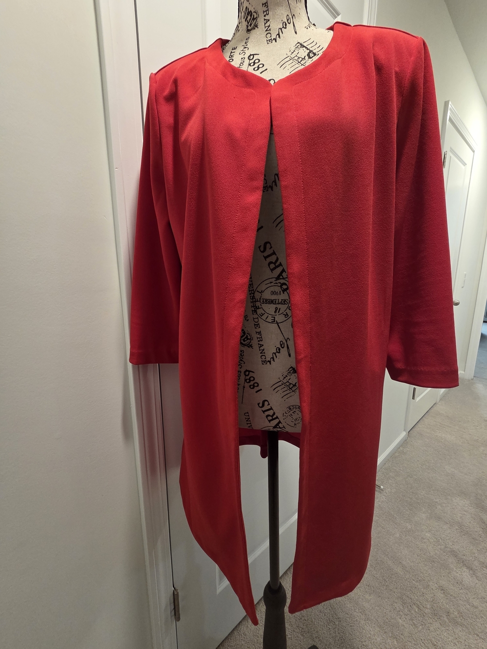 Sag Harbor Red Open-Front Jacket